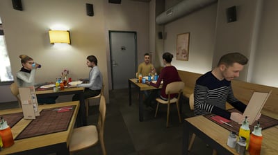 Restaurant Virtual Reality environment